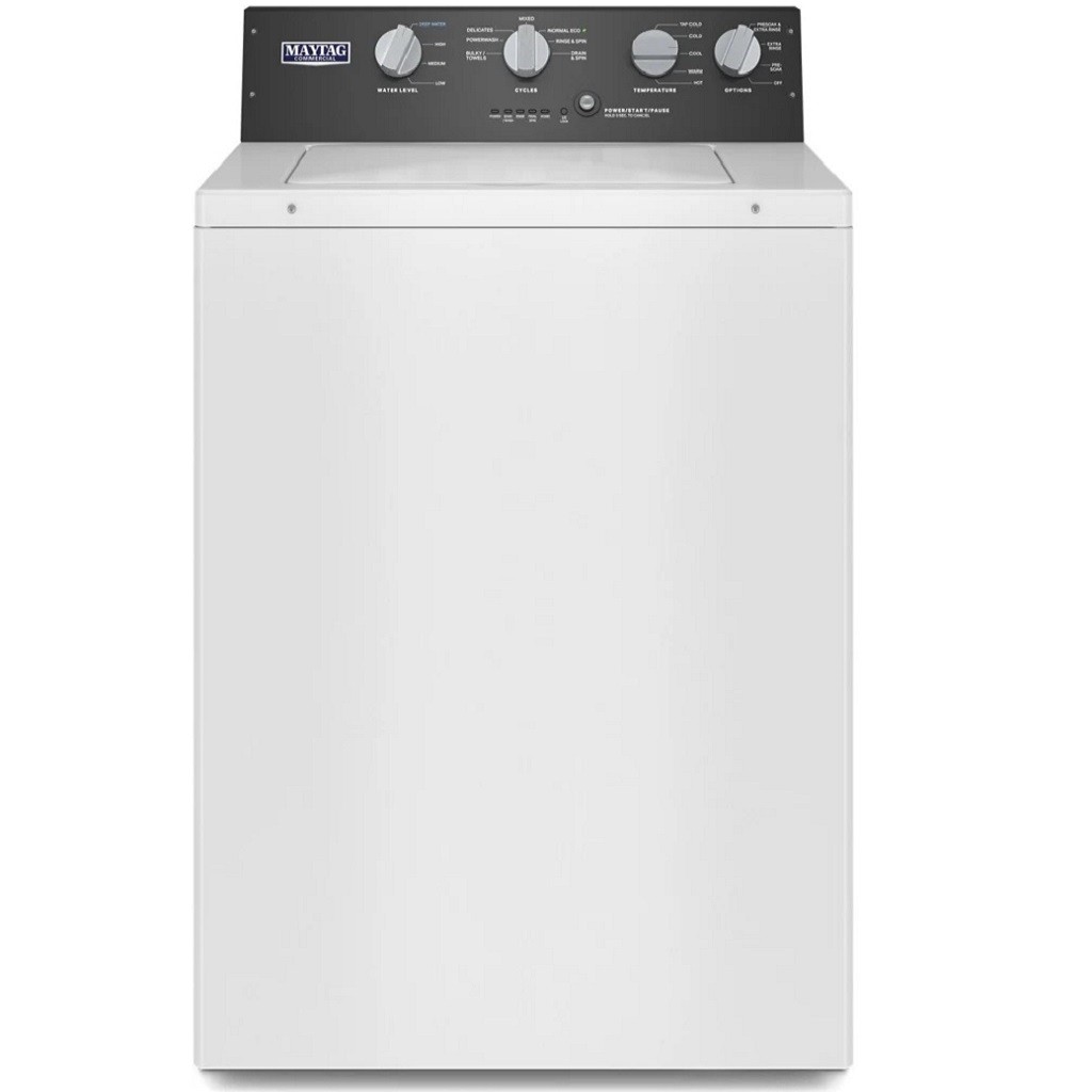 27 Inch Top Load Washer 3.5 Cu. Ft. Capacity Dual Action Agitator Steel Drum 1/2 Hp Motor Power Wash Cycle White